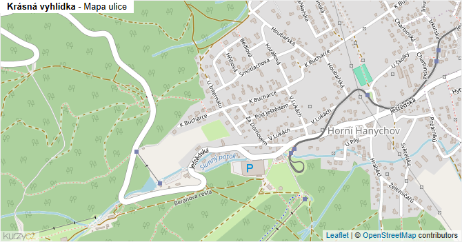 Krásná vyhlídka - mapa ulice
