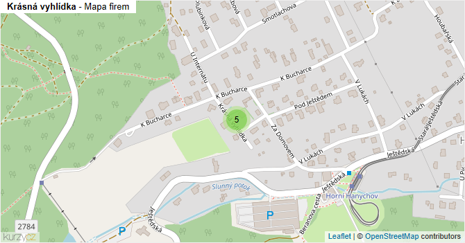 Krásná vyhlídka - mapa firem