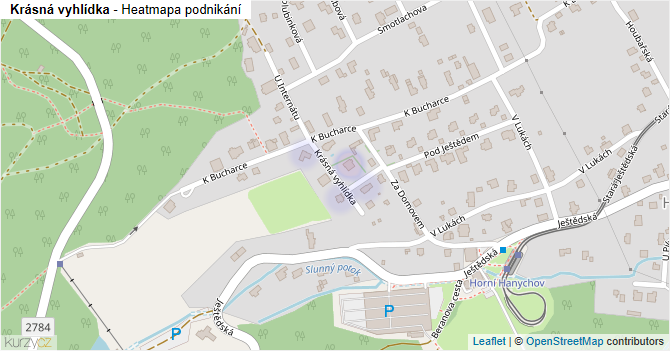 Krásná vyhlídka - mapa podnikání