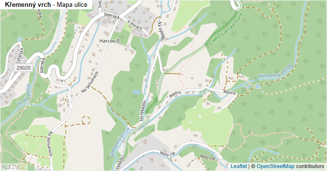 Křemenný vrch - mapa ulice