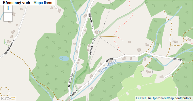 Křemenný vrch - mapa firem