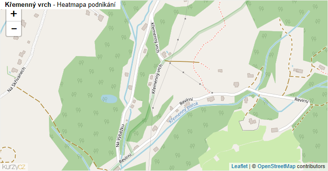 Křemenný vrch - mapa podnikání