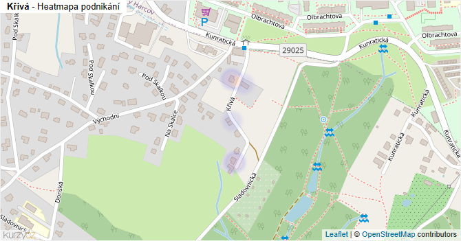 Křivá - mapa podnikání