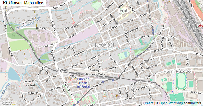 Křižíkova - mapa ulice