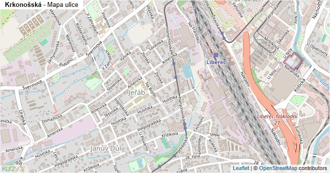 Krkonošská - mapa ulice