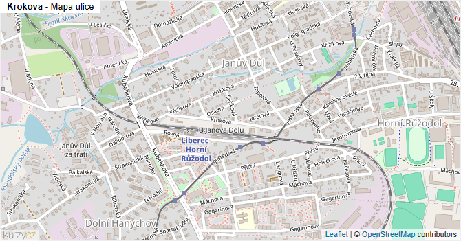 Krokova - mapa ulice
