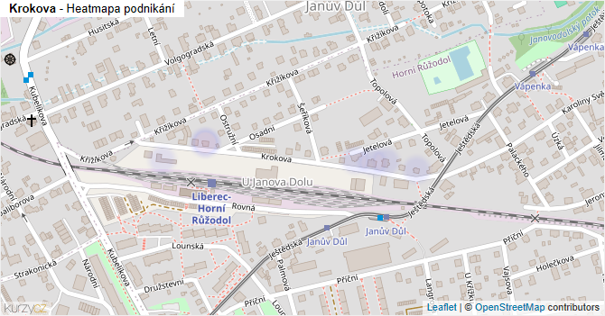 Krokova - mapa podnikání