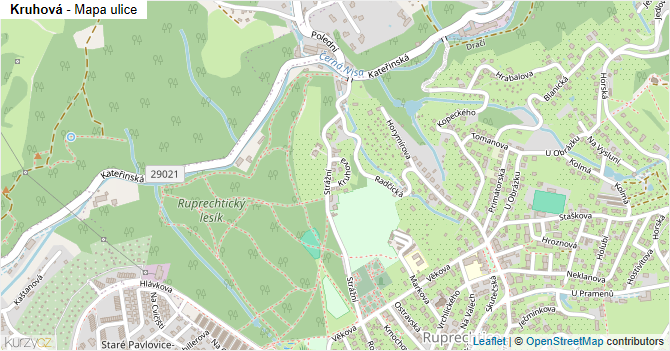 Kruhová - mapa ulice