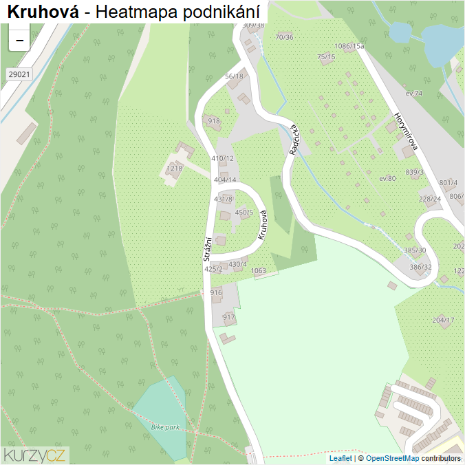 Mapa Kruhová - Firmy v ulici.