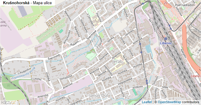 Krušnohorská - mapa ulice