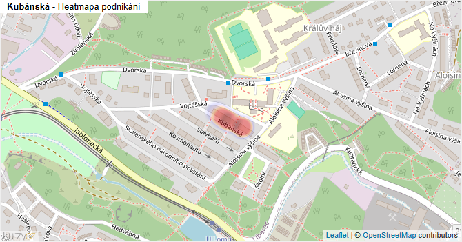 Kubánská - mapa podnikání