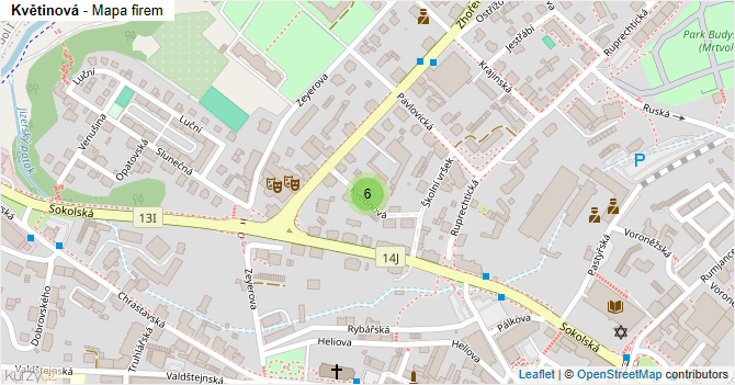 Květinová - mapa firem
