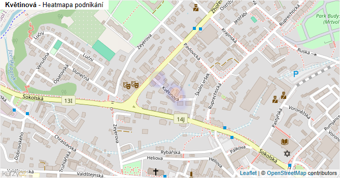 Květinová - mapa podnikání