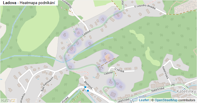 Ladova - mapa podnikání