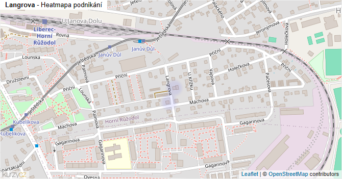 Langrova - mapa podnikání