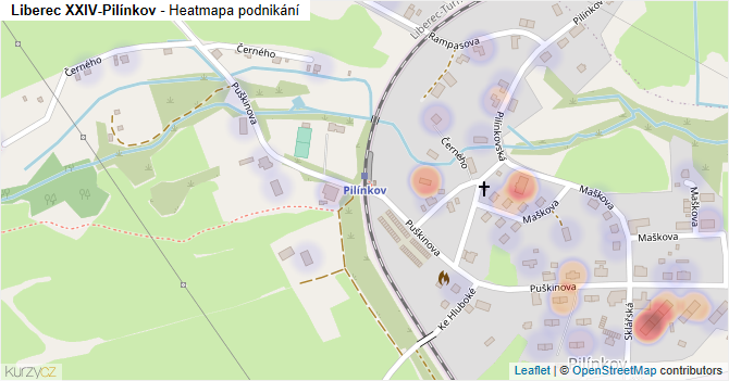 Liberec XXIV-Pilínkov - mapa podnikání