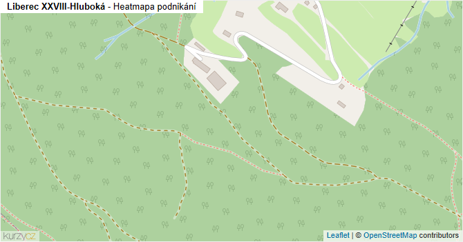 Liberec XXVIII-Hluboká - mapa podnikání