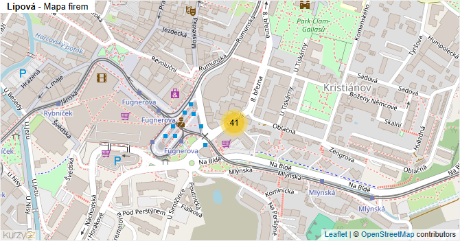 Lípová - mapa firem
