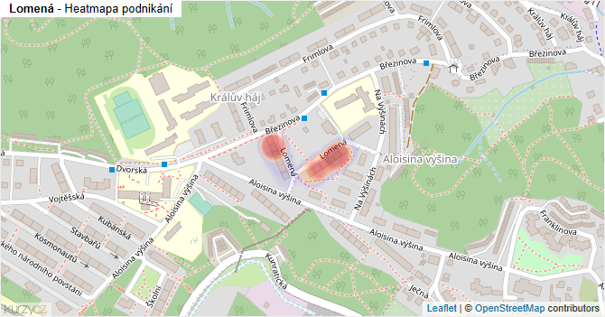 Lomená - mapa podnikání