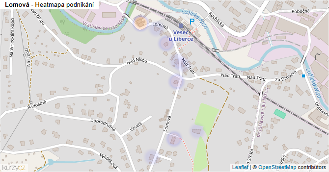 Lomová - mapa podnikání