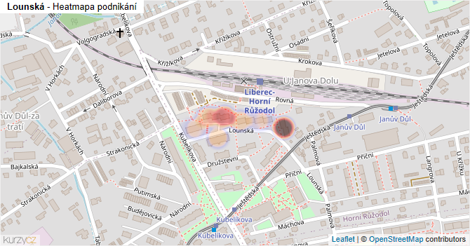 Lounská - mapa podnikání