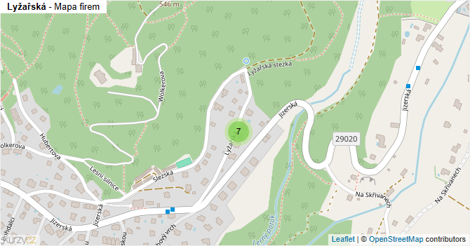 Lyžařská - mapa firem