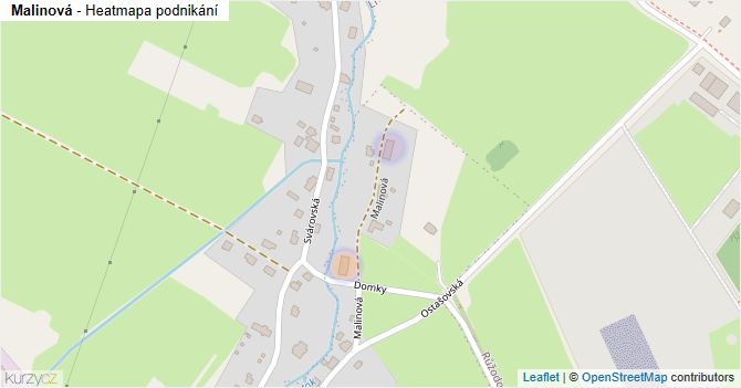 Malinová - mapa podnikání