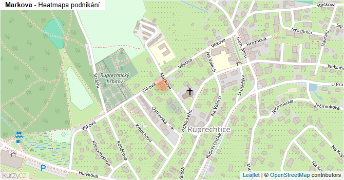 Markova - mapa podnikání