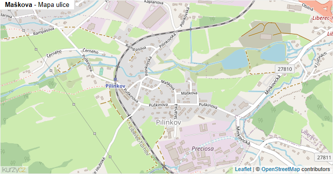 Maškova - mapa ulice