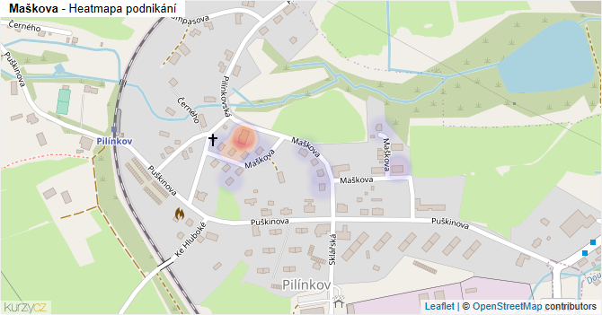 Maškova - mapa podnikání