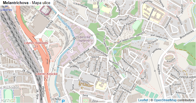 Melantrichova - mapa ulice