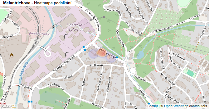 Melantrichova - mapa podnikání