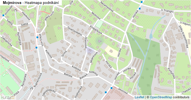 Mojmírova - mapa podnikání
