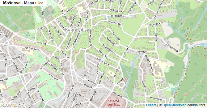 Mošnova - mapa ulice