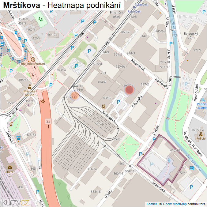 Mapa Mrštíkova - Firmy v ulici.