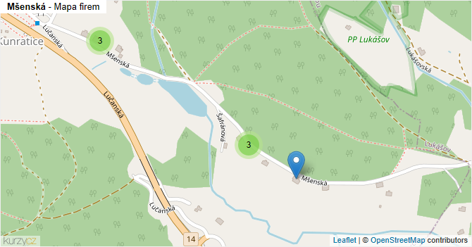 Mšenská - mapa firem