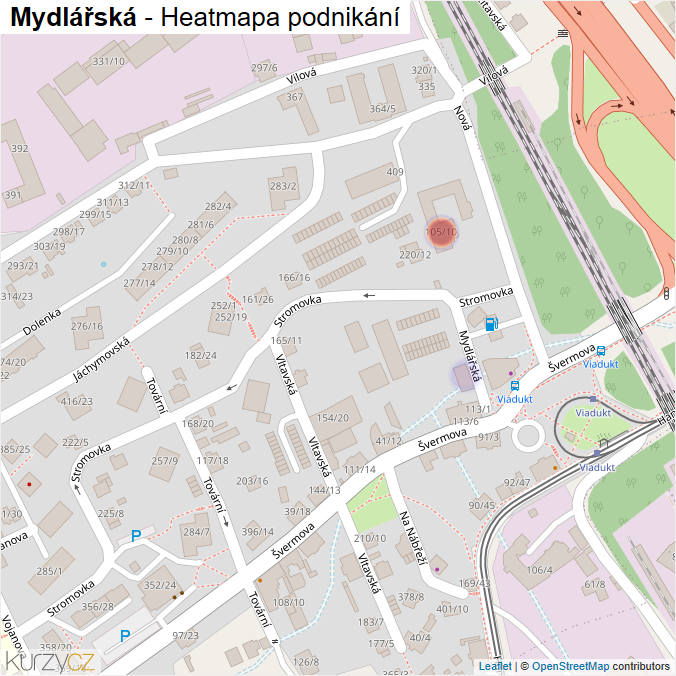 Mapa Mydlářská - Firmy v ulici.