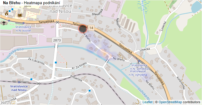 Na Břehu - mapa podnikání
