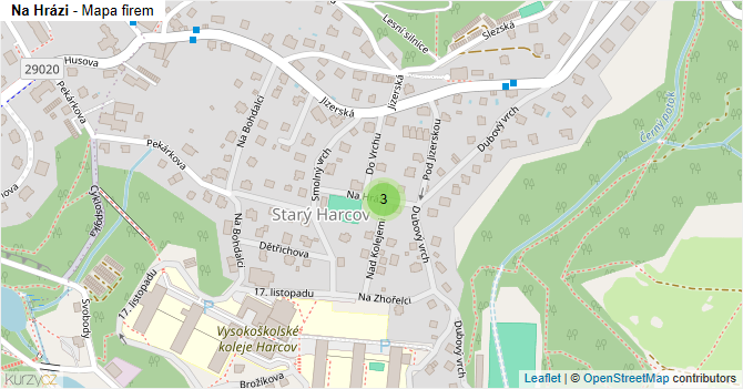 Na Hrázi - mapa firem