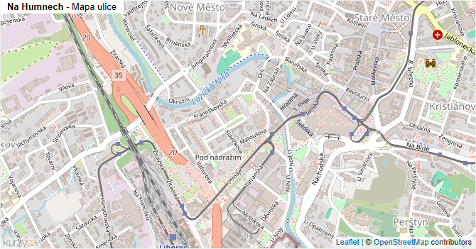 Na Humnech - mapa ulice