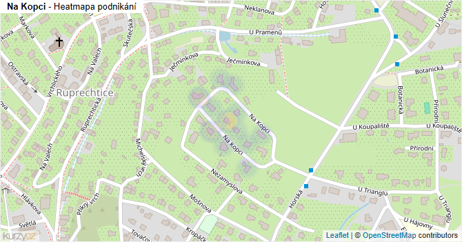 Na Kopci - mapa podnikání