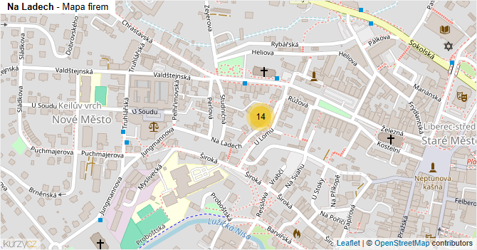 Na Ladech - mapa firem
