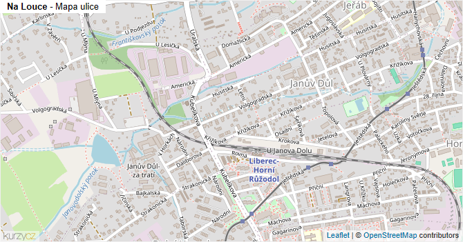 Na Louce - mapa ulice