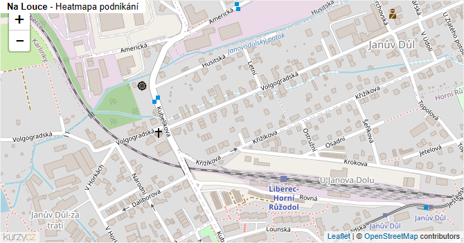 Na Louce - mapa podnikání