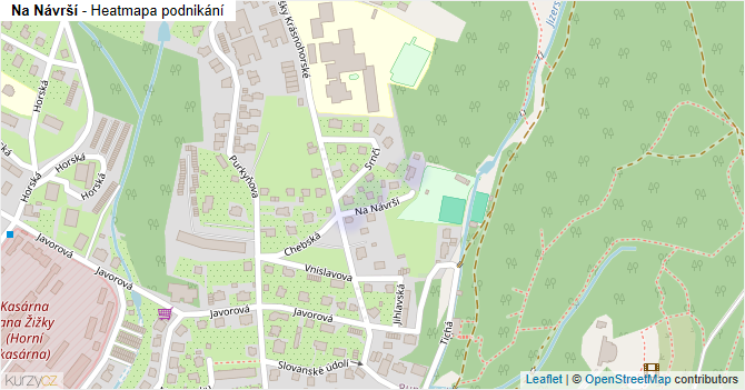Na Návrší - mapa podnikání