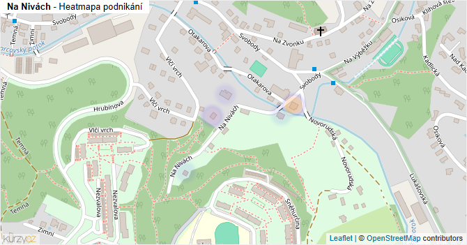 Na Nivách - mapa podnikání
