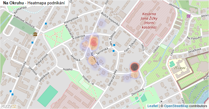 Na Okruhu - mapa podnikání