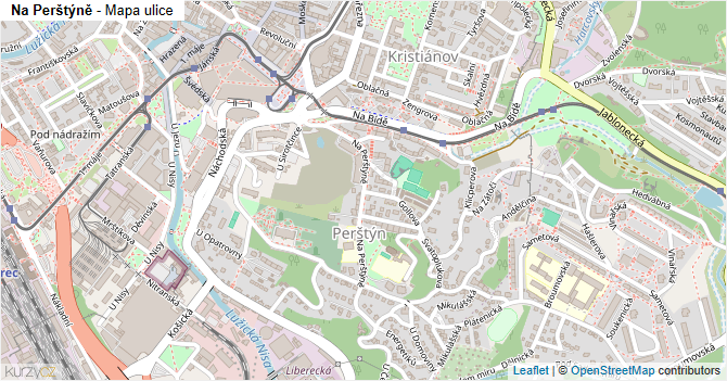 Na Perštýně - mapa ulice