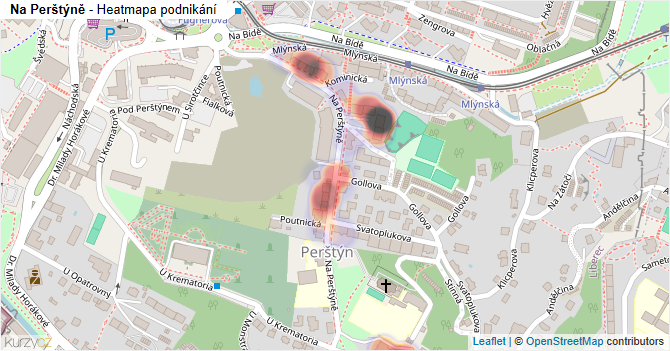 Na Perštýně - mapa podnikání