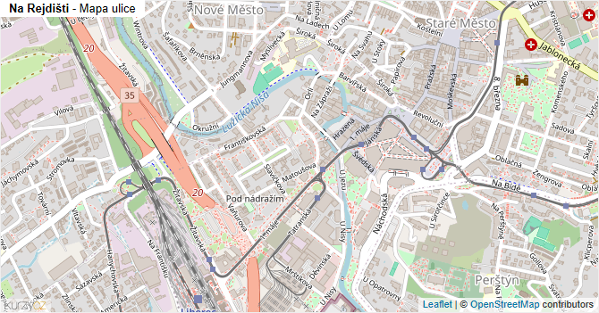 Na Rejdišti - mapa ulice
